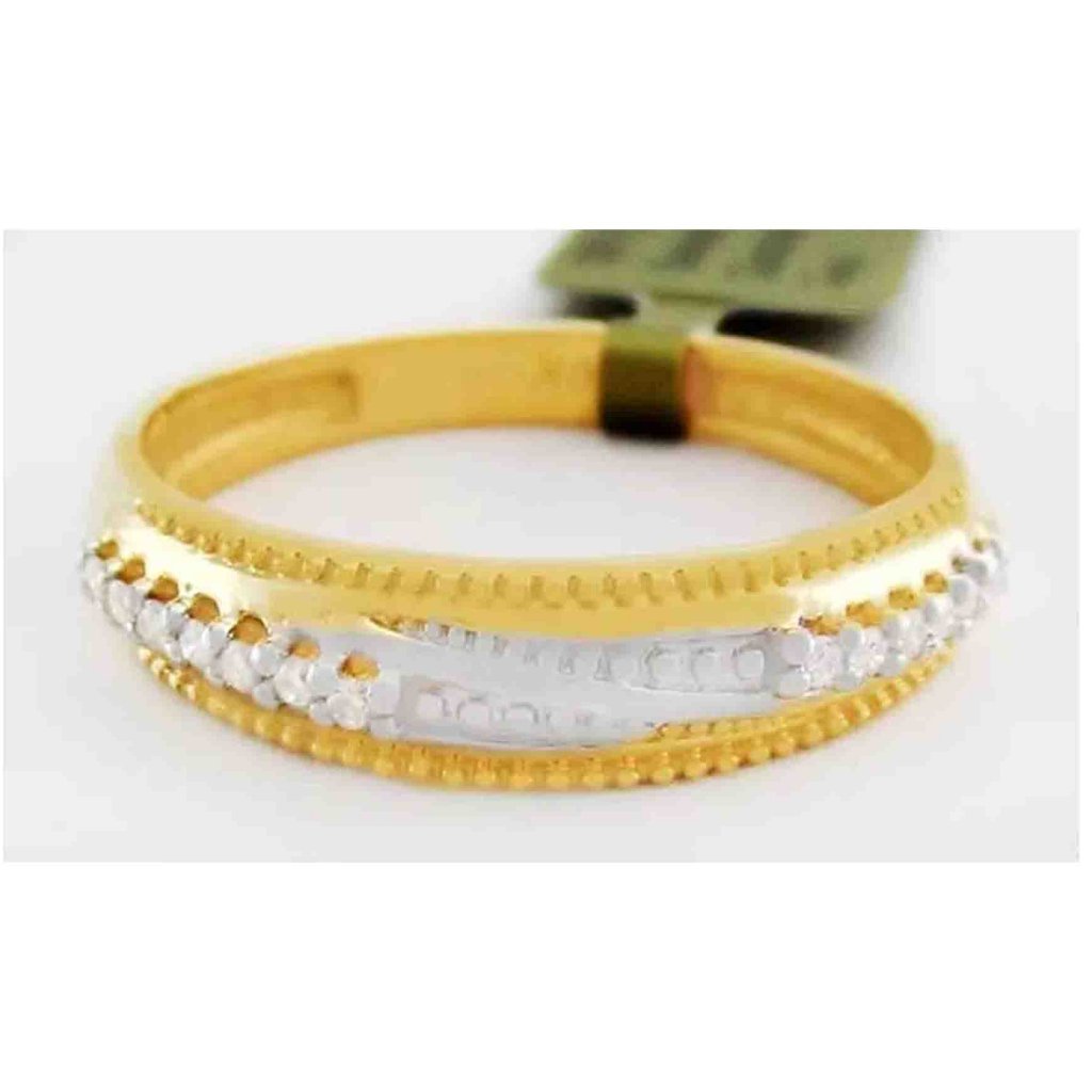 Genuine Diamond Millgrain Ring 10k Yellow Gold